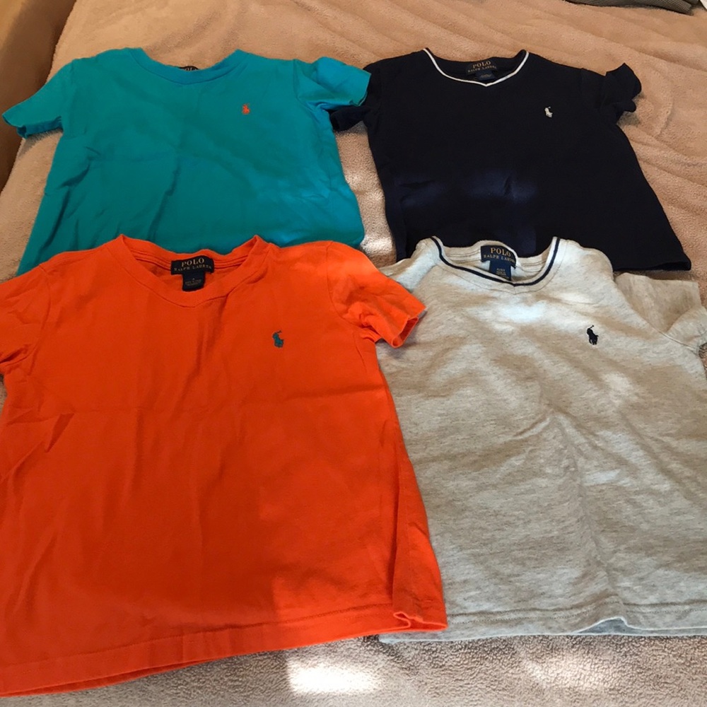 Boys vneck polo shirts size 4t/4